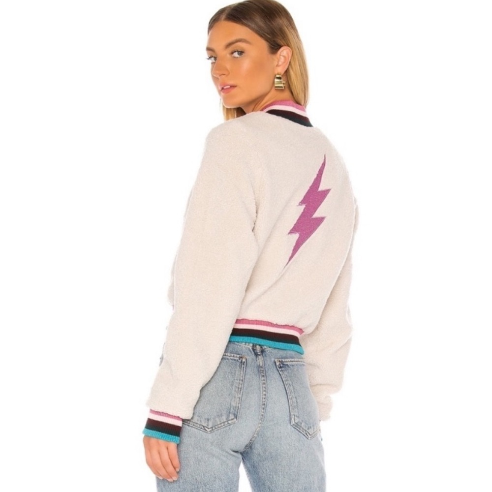 Spiritual Gangster NWT lighting bolt Bomber Jacket L